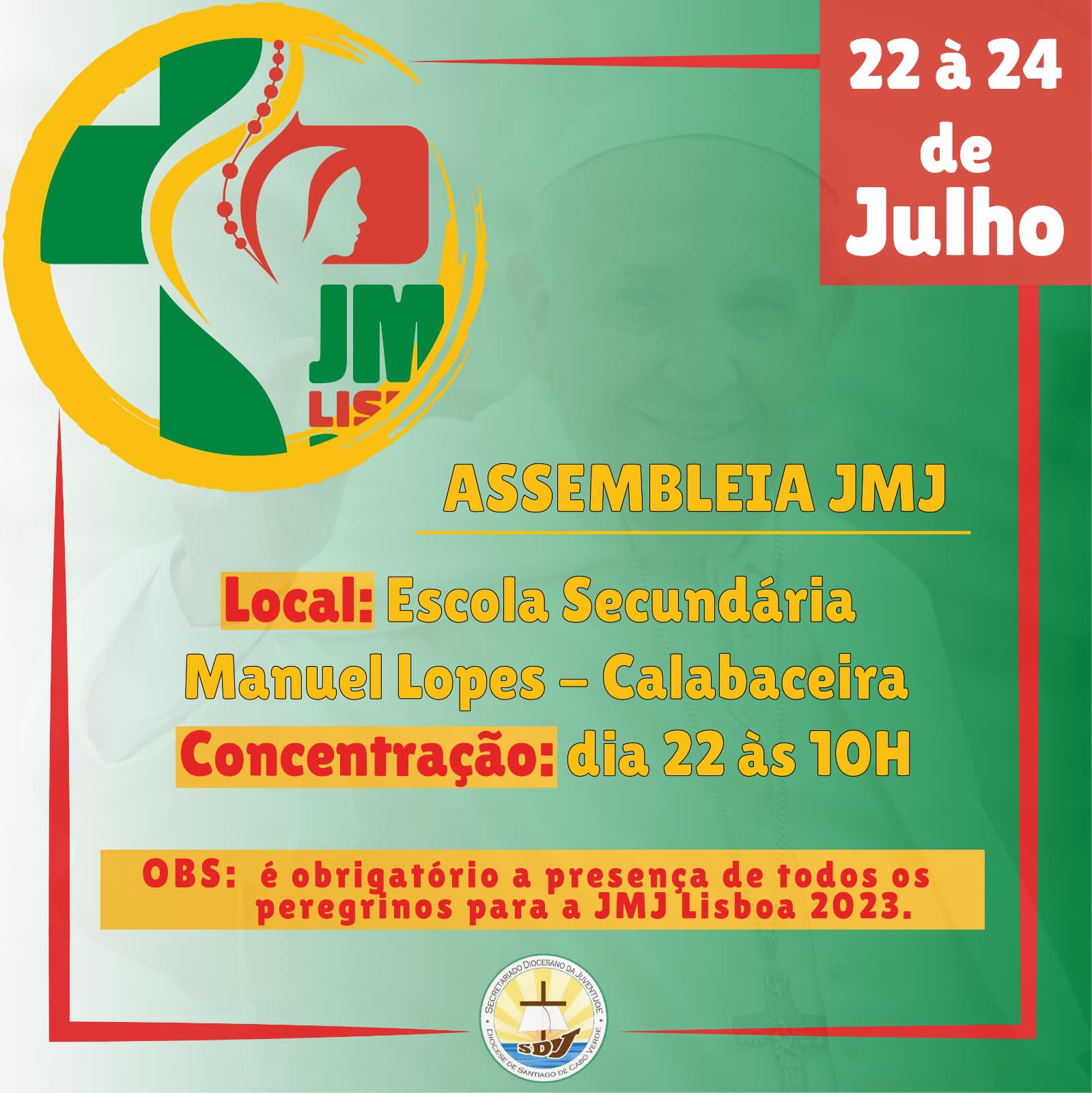 Peregrinos de Cabo Verde em Assembleia de Preparação para Jornada Mundial da Juventude