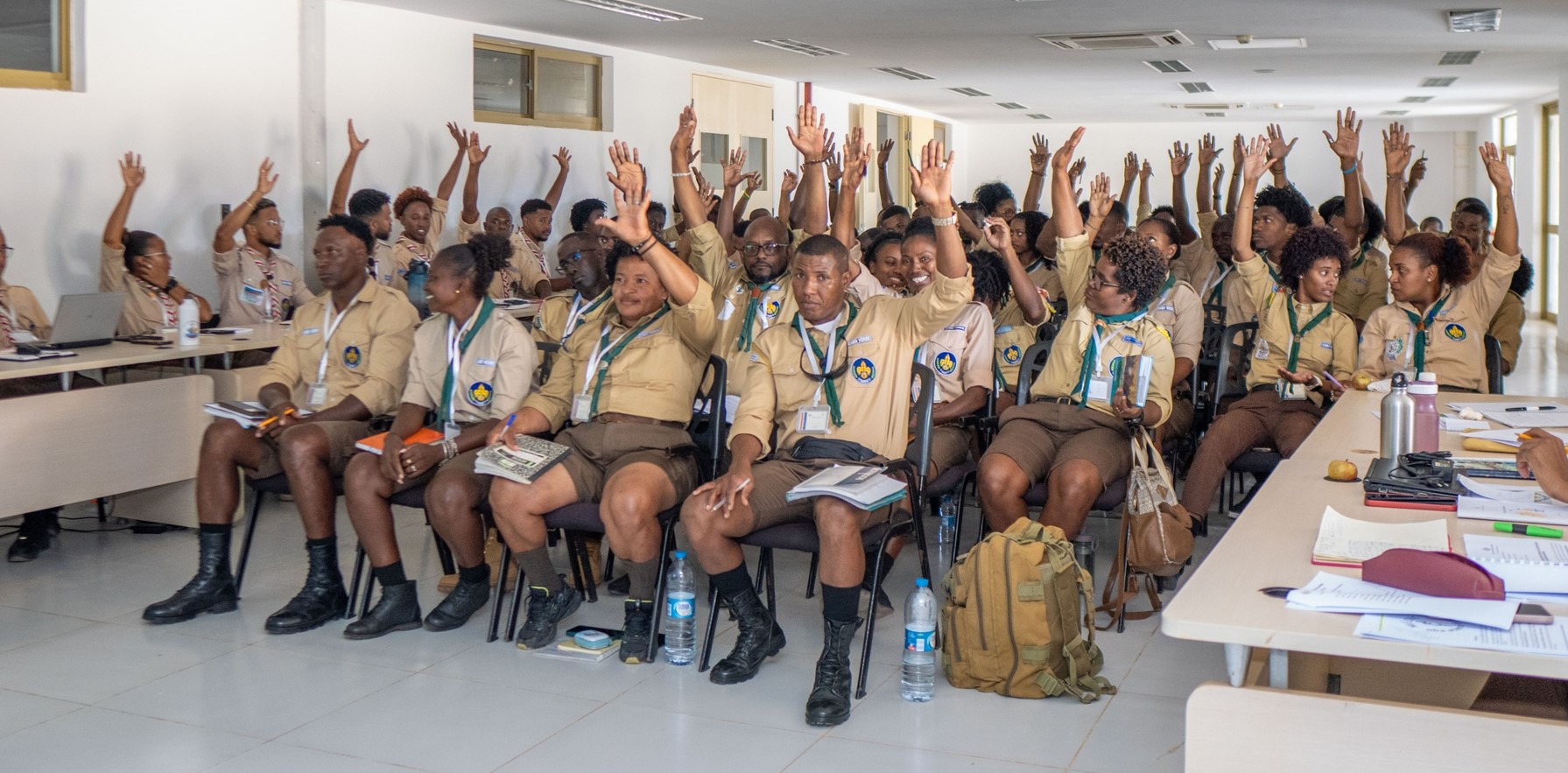 Dirigentes escutistas do CEC CV em formação no ACAMPARE 2025